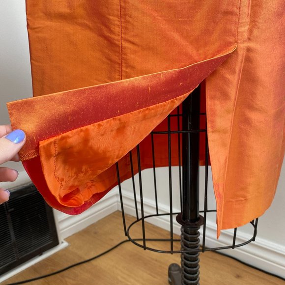 RARE Toronto Designer Silk Iridescent Y2K Dress - Picture 8 of 16